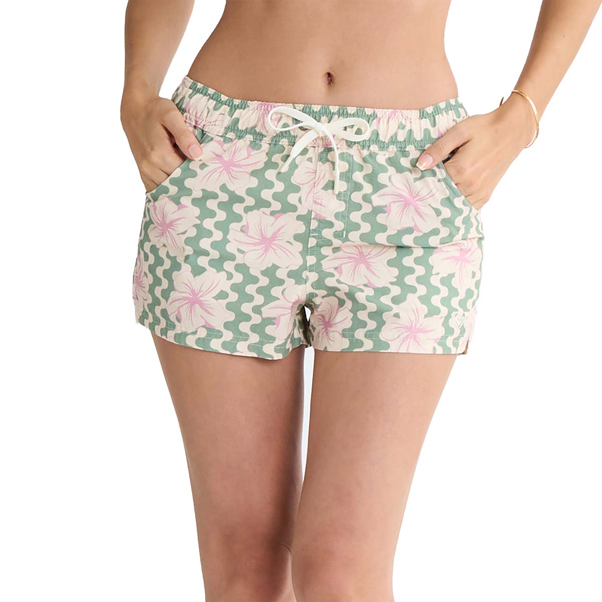 3点セット　ROXY セットアップ　ビキニ　ショートパンツ　水着　ヨガ OUTLET】Roxy ARENA TRI ウィメンズ 水着 ビキニセット「 三角