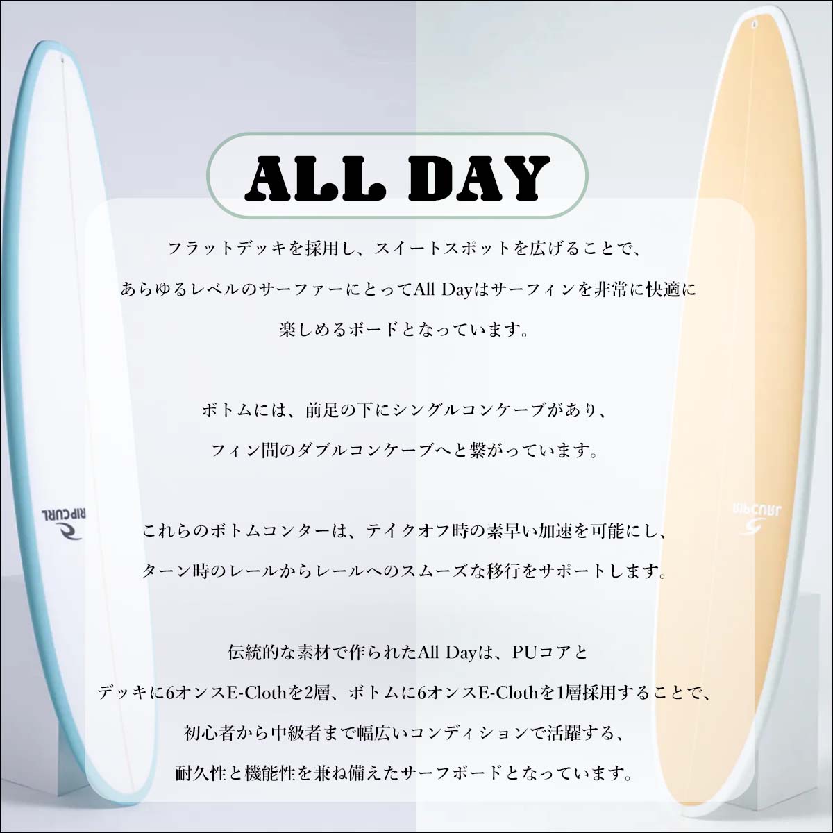 25 RIP CURL リップカール サーフボード オールデイ ファン