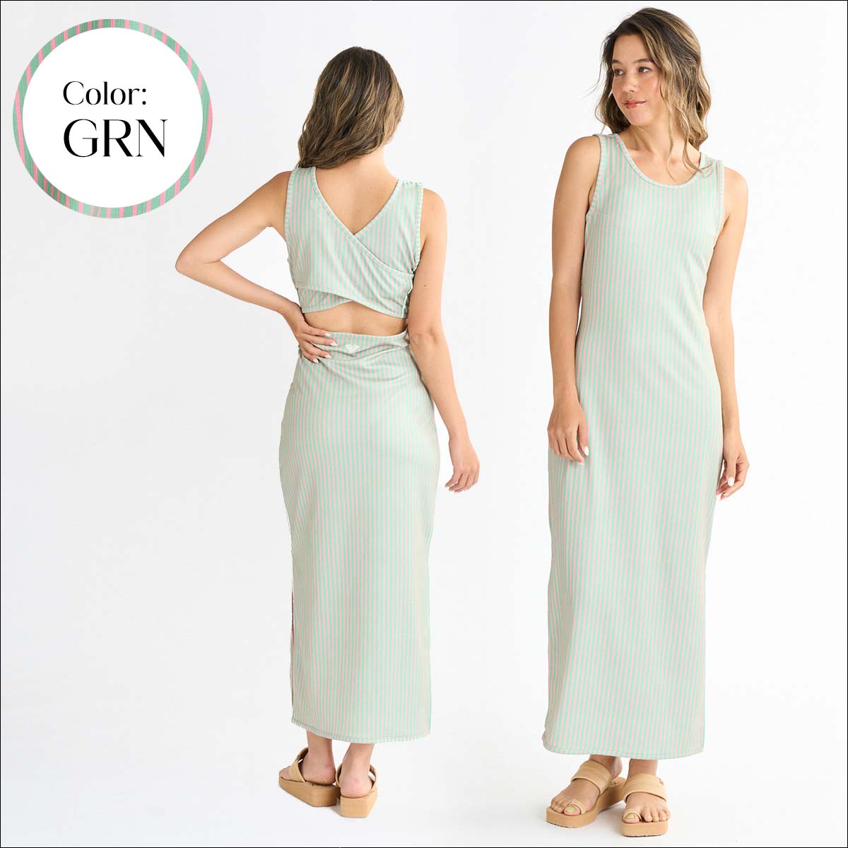 ROXY 25 SS ロキシー ワンピース COASTAL ESCAPE DRESS タイと