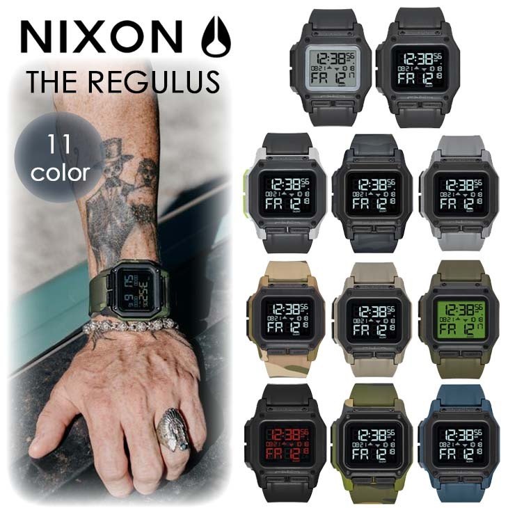 腕時計 NIXON ニクソン メンズ レディース THE REGULUS レグルス ミリタリーウォッチ 耐衝撃 超耐水 軽量 デジタル  オンライン正規取扱店 日本正規品