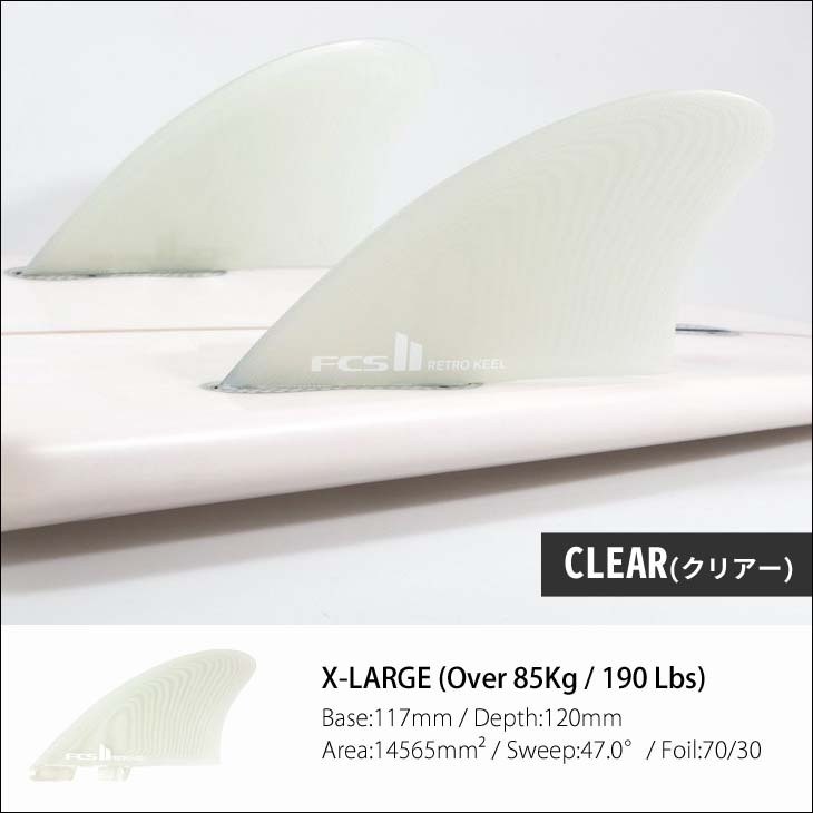 FCS2 フィン RETRO KEEL TWIN FINS レトロキール ツインフィン