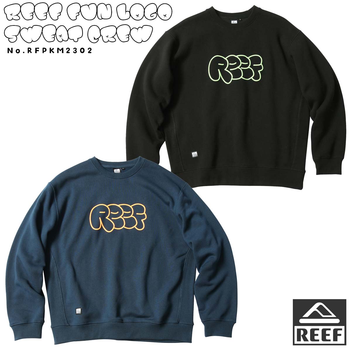 23 REEF リーフ トレーナー FUN LOGO SWEAT CREW スウェット スエット