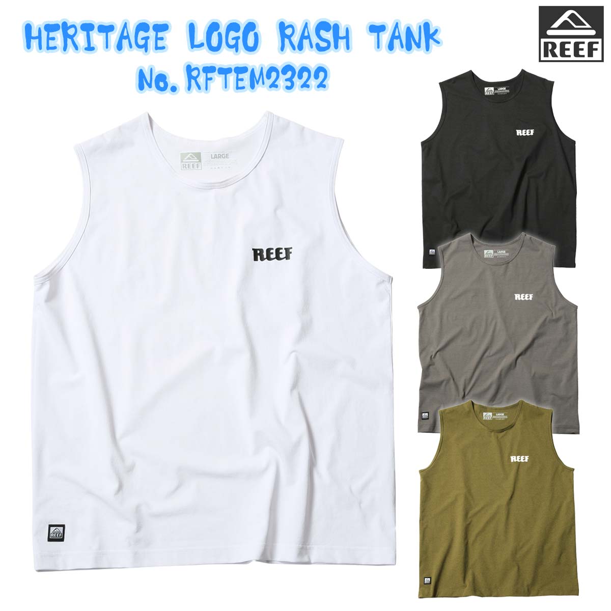 24 SS REEF リーフ ラッシュタンク HERITAGE LOGO RASH TANK ラッシュガード タンクトップ ノースリーブ サーフィン  メンズ 2024年春夏 RFTEM2322 日本正規品 : rftem2322 : オーシャン スポーツ - 通販 - Yahoo!ショッピング