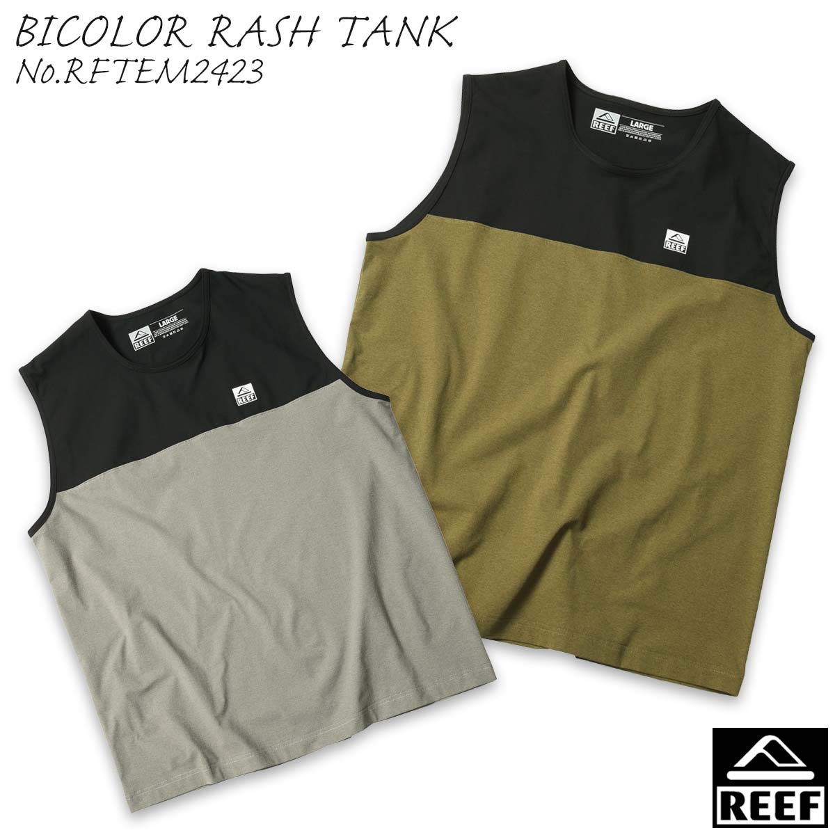 リーフ ラッシュ タンクトップ REEF ラッシュガード 「REEF」HERITAGE LOGO RASH TANK メンズ