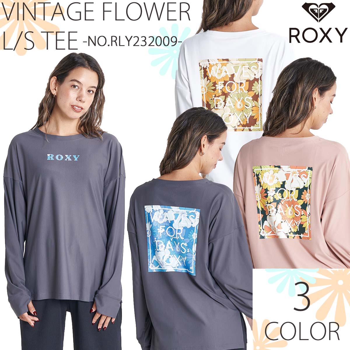 ROXY ラッシュガード レディース ロキシー 長袖 UVカット 23 HS