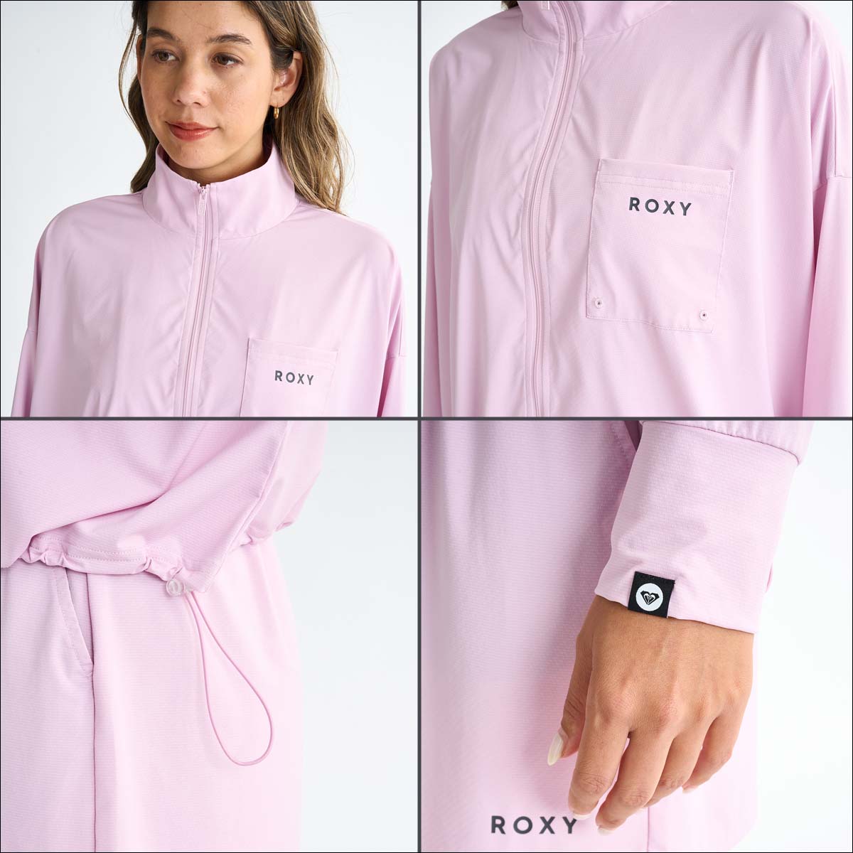ROXY 25 SS ロキシー ラッシュガード AURORA STAND ジップ