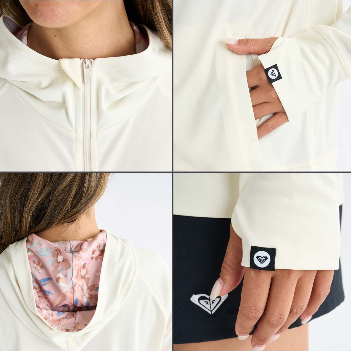 ROXY 25 SS ロキシー ラッシュガード ARTSY FLORAL LOGO PARKA