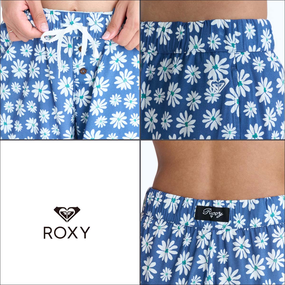 ROXY 花柄 ロングボード ROXY（ロキシー） 26 SS ROXY ロングパンツ ロング丈 ワイドパンツ 花