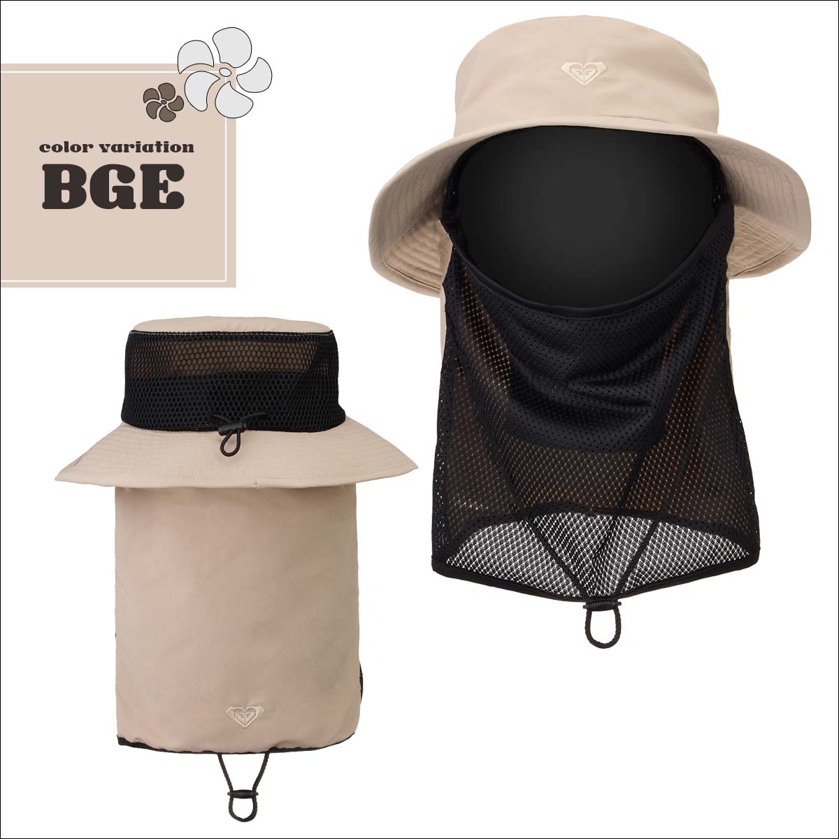 ROXY 25 SS ロキシー サーフハット WR UV WATER FACE MASK HAT