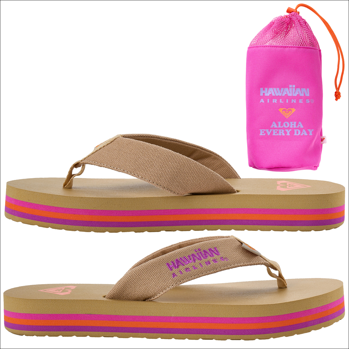 ROXY（ロキシー） 26 HS ROXY ビーサン ROXY x HAWAIIAN AIRLINES FLIP