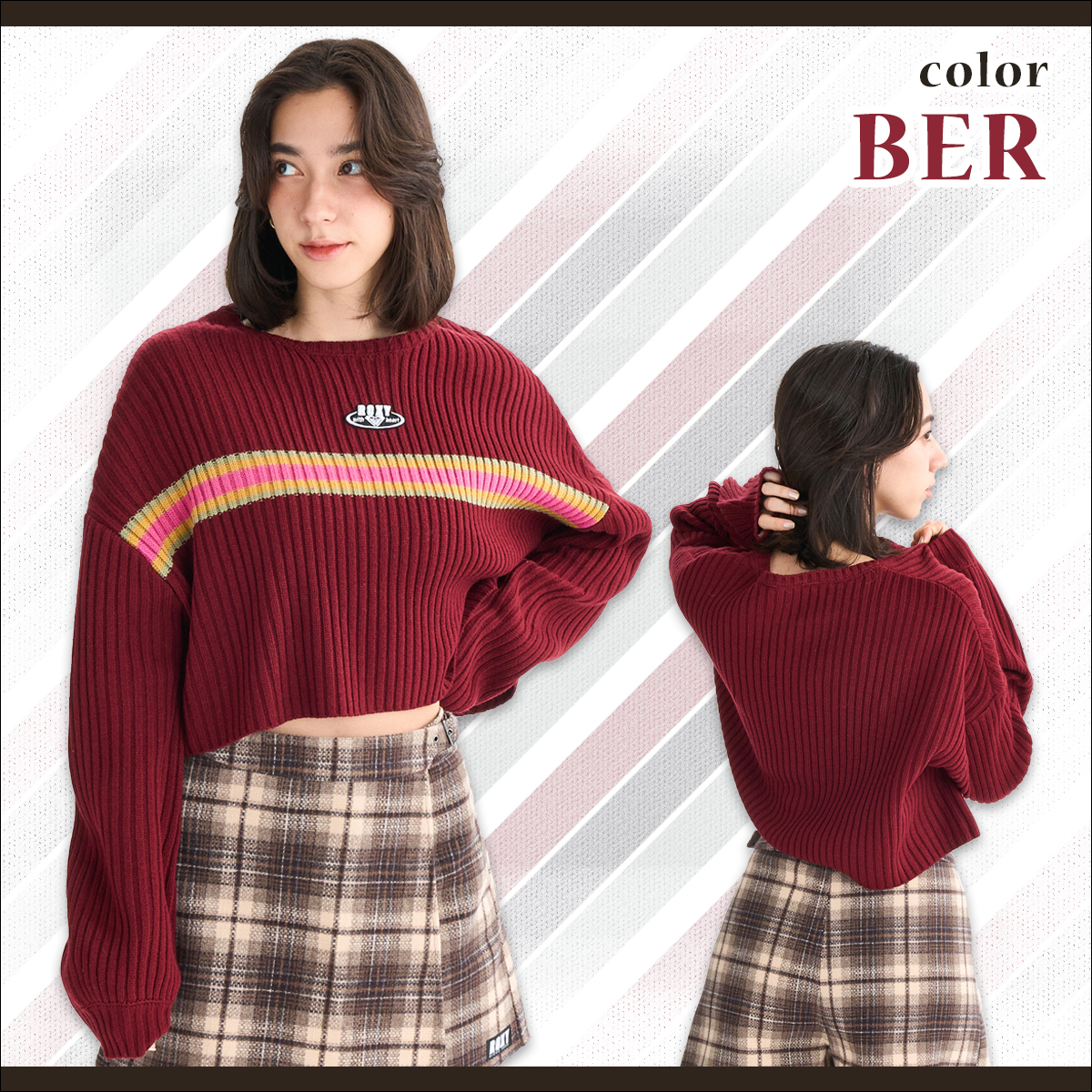 ROXY（ロキシー） 25 FW ROXY ニット HORIZON SWEATER リブ編みニット