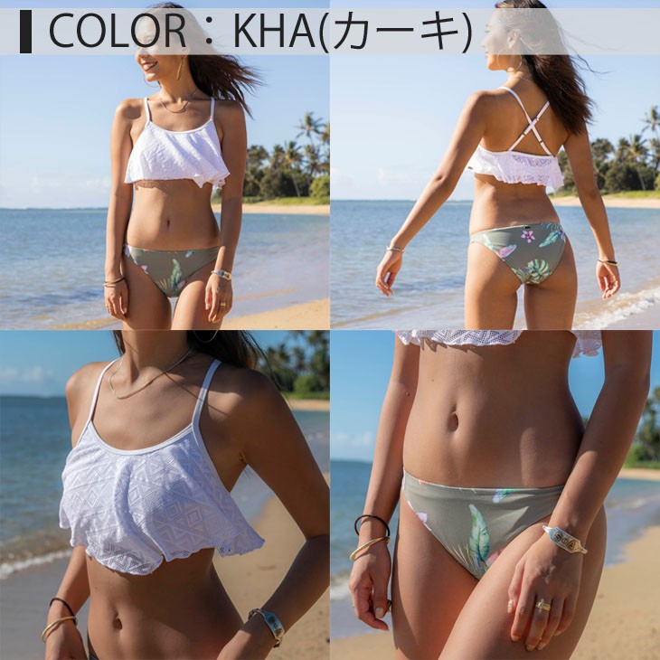 人気 ROXY ★ Tropical トロピカル ビキニ 上下 セット Roxy TROPICAL TILE ASSYMETRICBIKNI ウィメンズ ビキニセット 水着