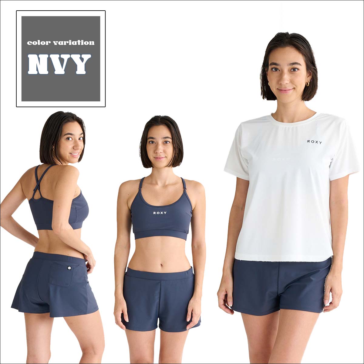 ROXY ☆ヨガマリンスポーツウェア 3点セット 新品 ROXY（ロキシー） 25 SS ROXY 水着3点セット ROXY STEP スイムウェア