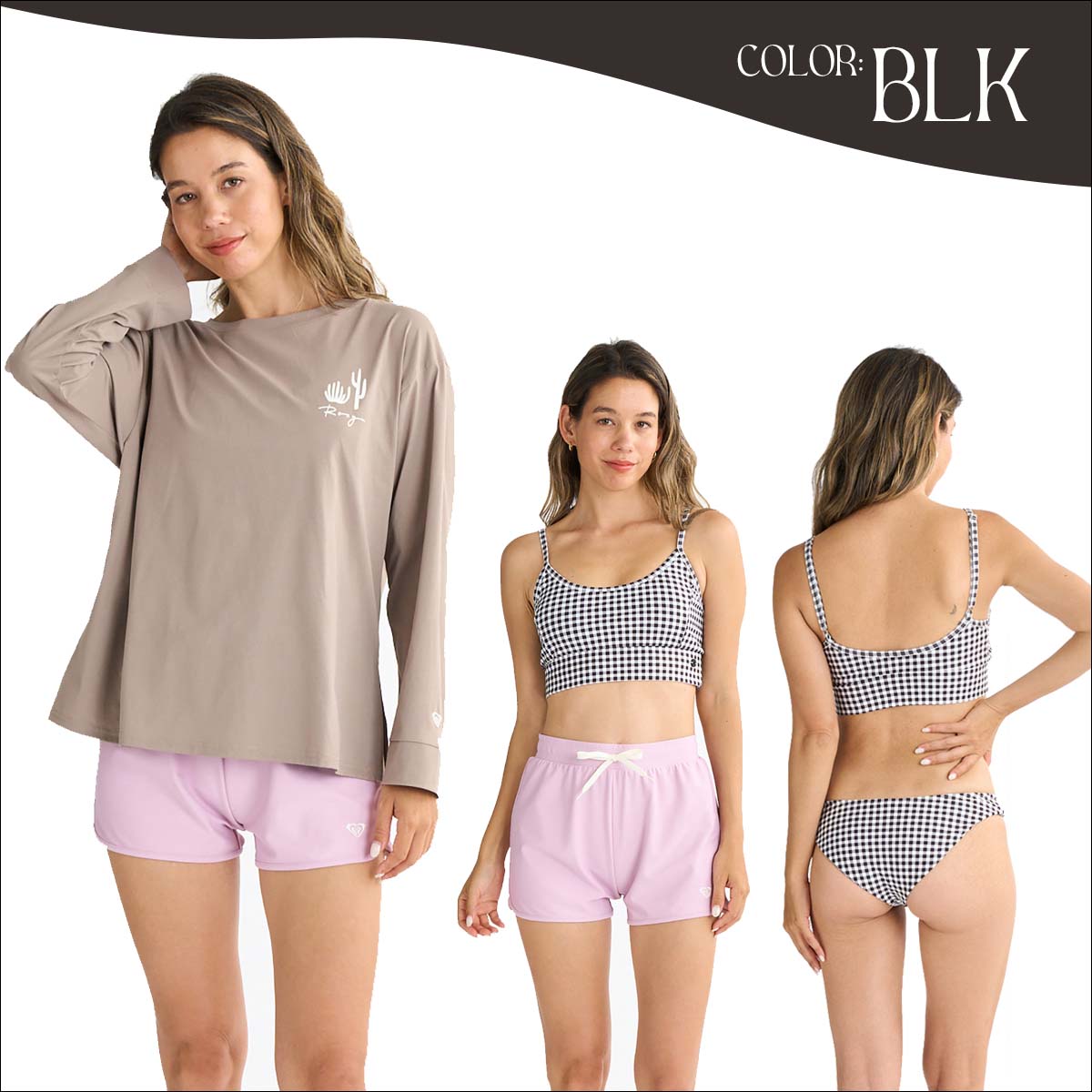 ROXY 25 SS ロキシー 水着4点セット PICNIC GINGHAM スイム