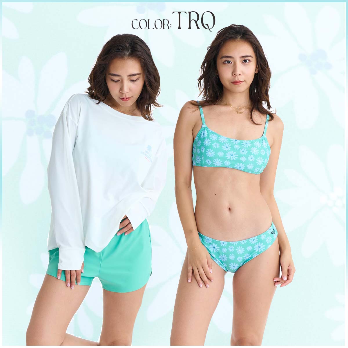 ROXY（ロキシー） 26 SS ROXY 水着 スイムウェア 4点セット ラッシュ