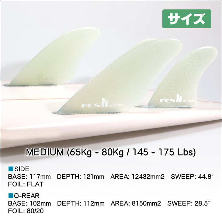 24 FCS2 フィン SPLIT KEEL QUAD FINS スピリット キール 