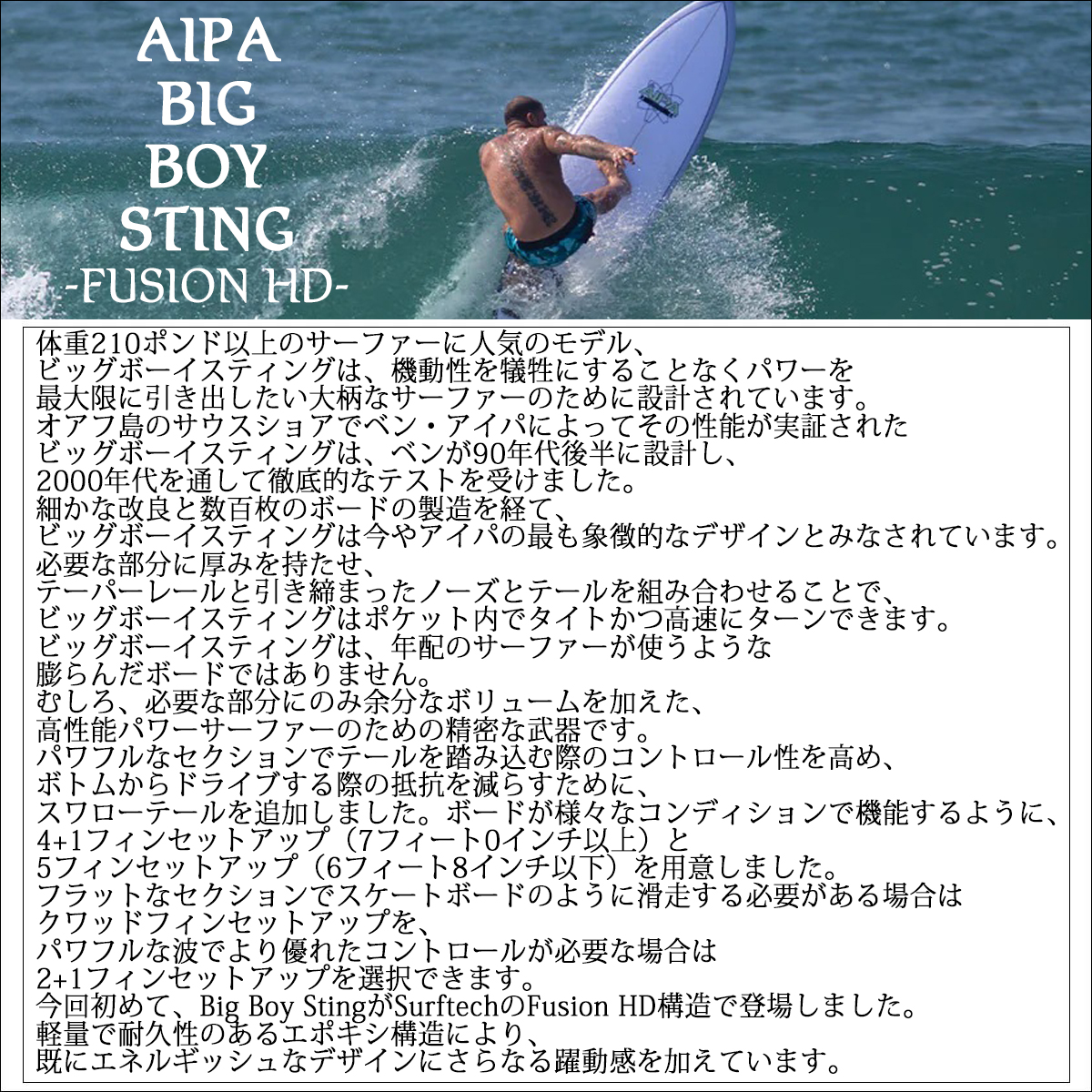 26 SURFTECH サーフテック サーフボード BIG BOY STING 7'4 7.4 ファン