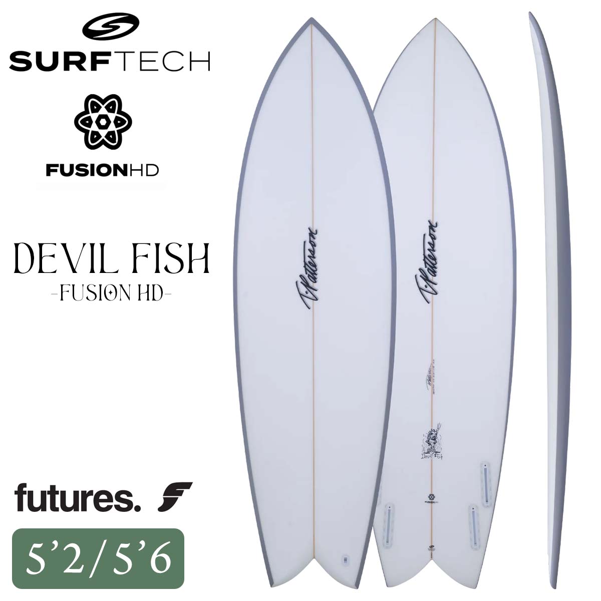 26 SURFTECH サーフテック サーフボード DEVIL FISH 5'2 5'6 5.2 5.6
