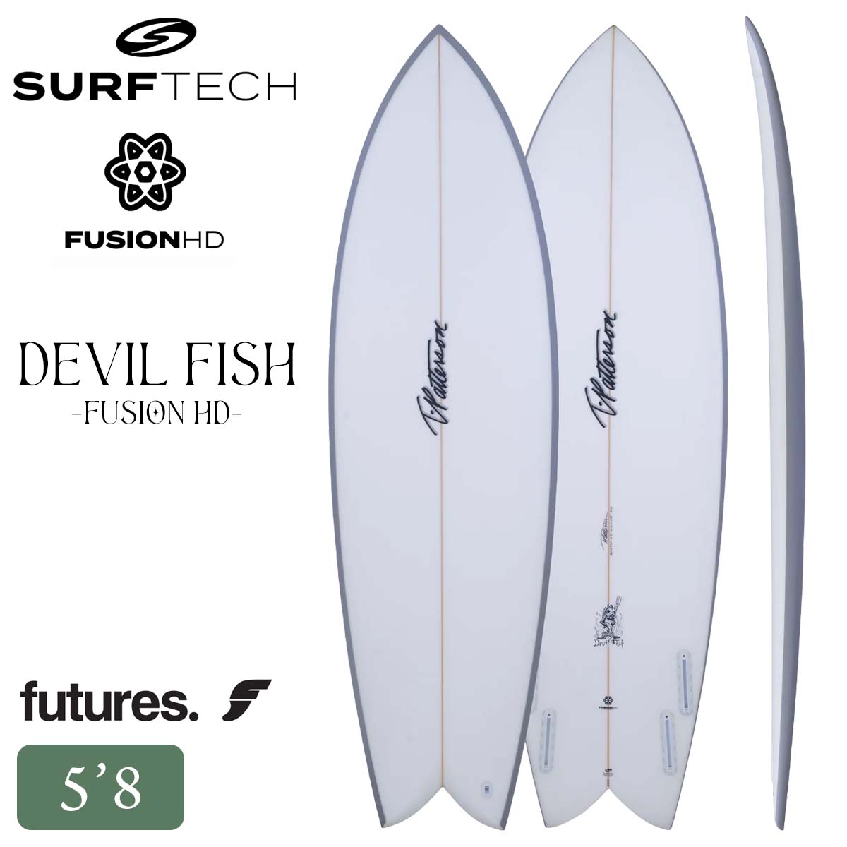 26 SURFTECH サーフテック サーフボード DEVIL FISH 5'8 5.8