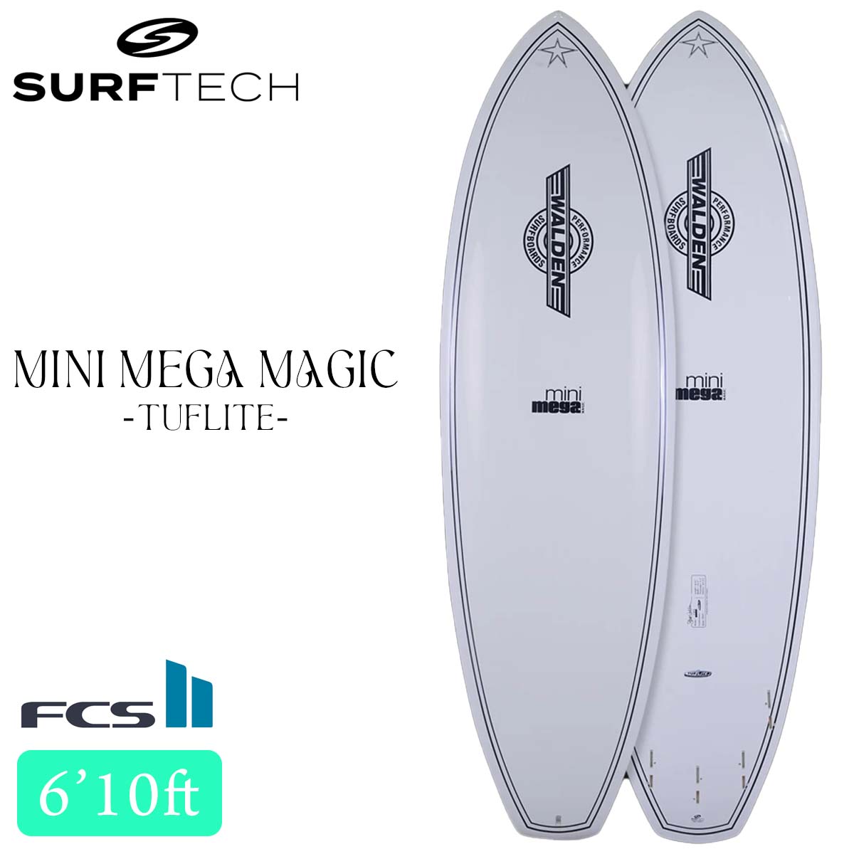 26 SURFTECH サーフテック サーフボード MINI MEGA MAGIC 6'10 6.10