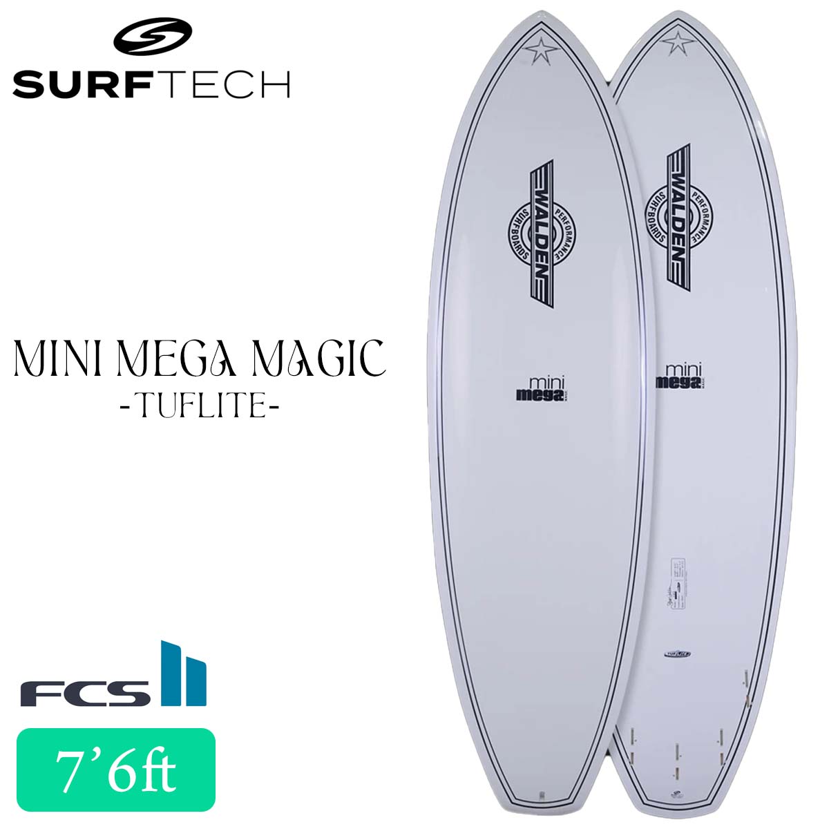 26 SURFTECH サーフテック サーフボード MINI MEGA MAGIC 7'6 7.6 EPS