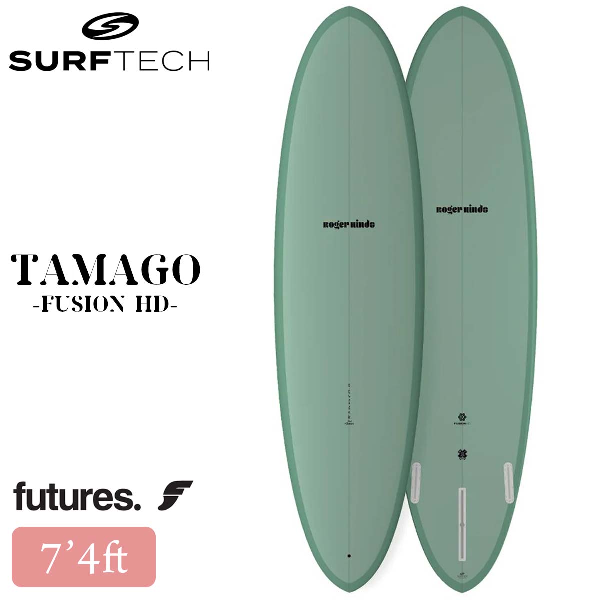 26 SURFTECH サーフテック サーフボード TAMAGO 7'4 7.4 ミッド