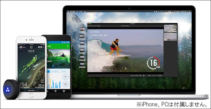 TRACE トレース THE ACTION SPORTS TRACKER GPS サーフィン