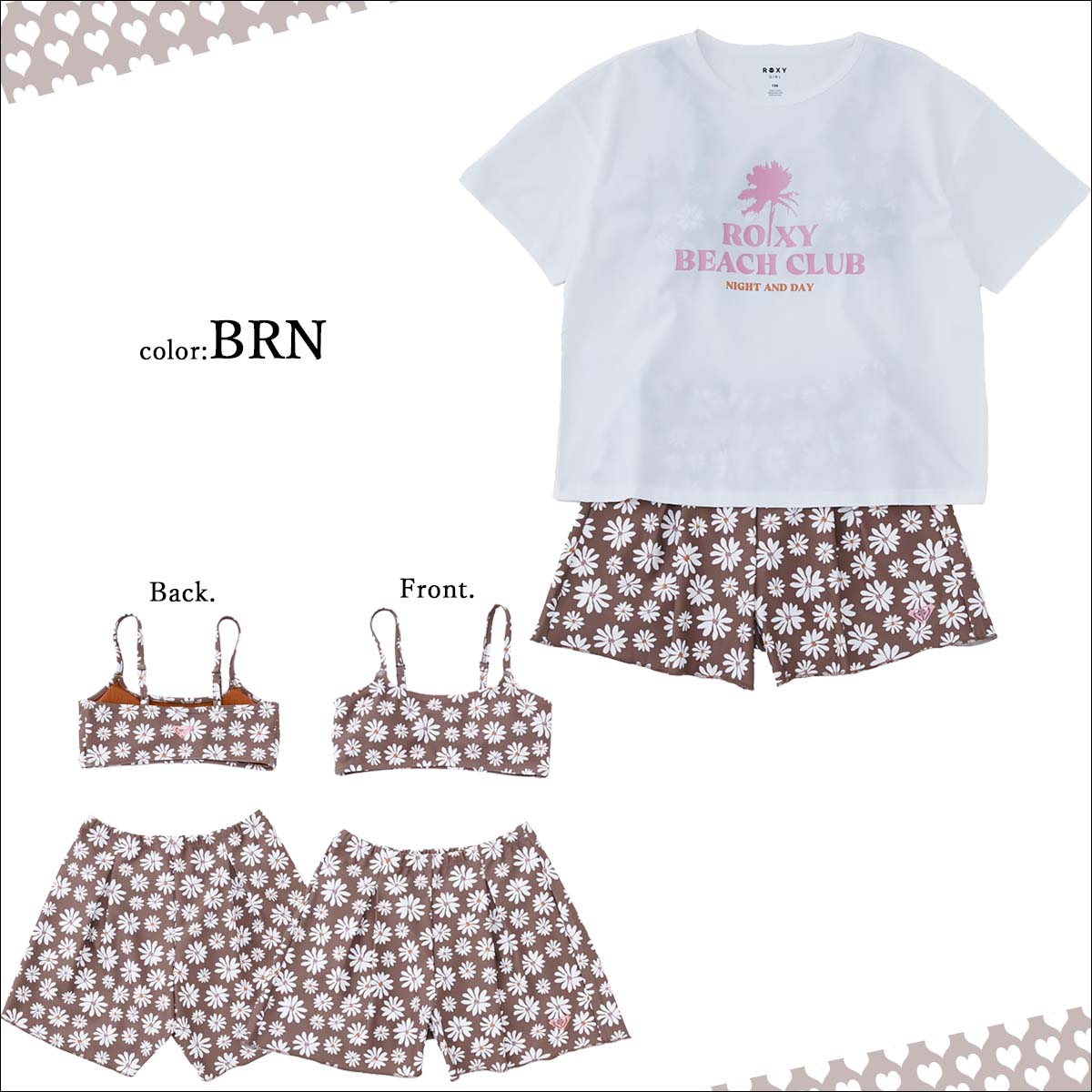 ROXY（ロキシー） 26 SS ROXY ラッシュガード 半袖 3点セット 水着