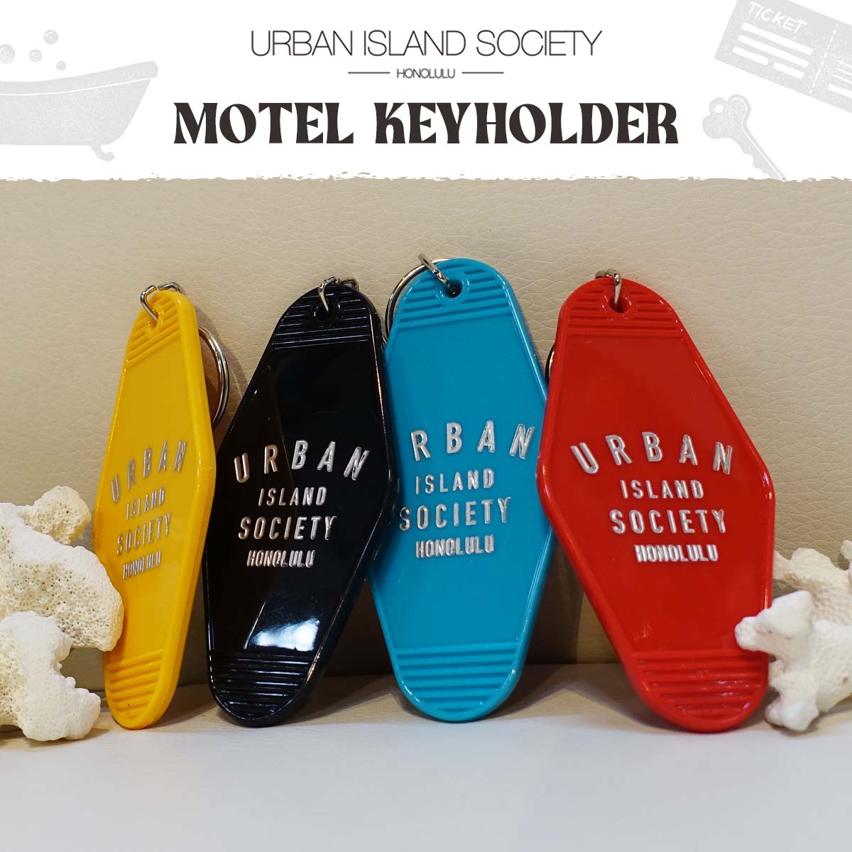 24 URBAN ISLAND SOCIETY キーホルダー MOTEL KEYHOLDER キーリング