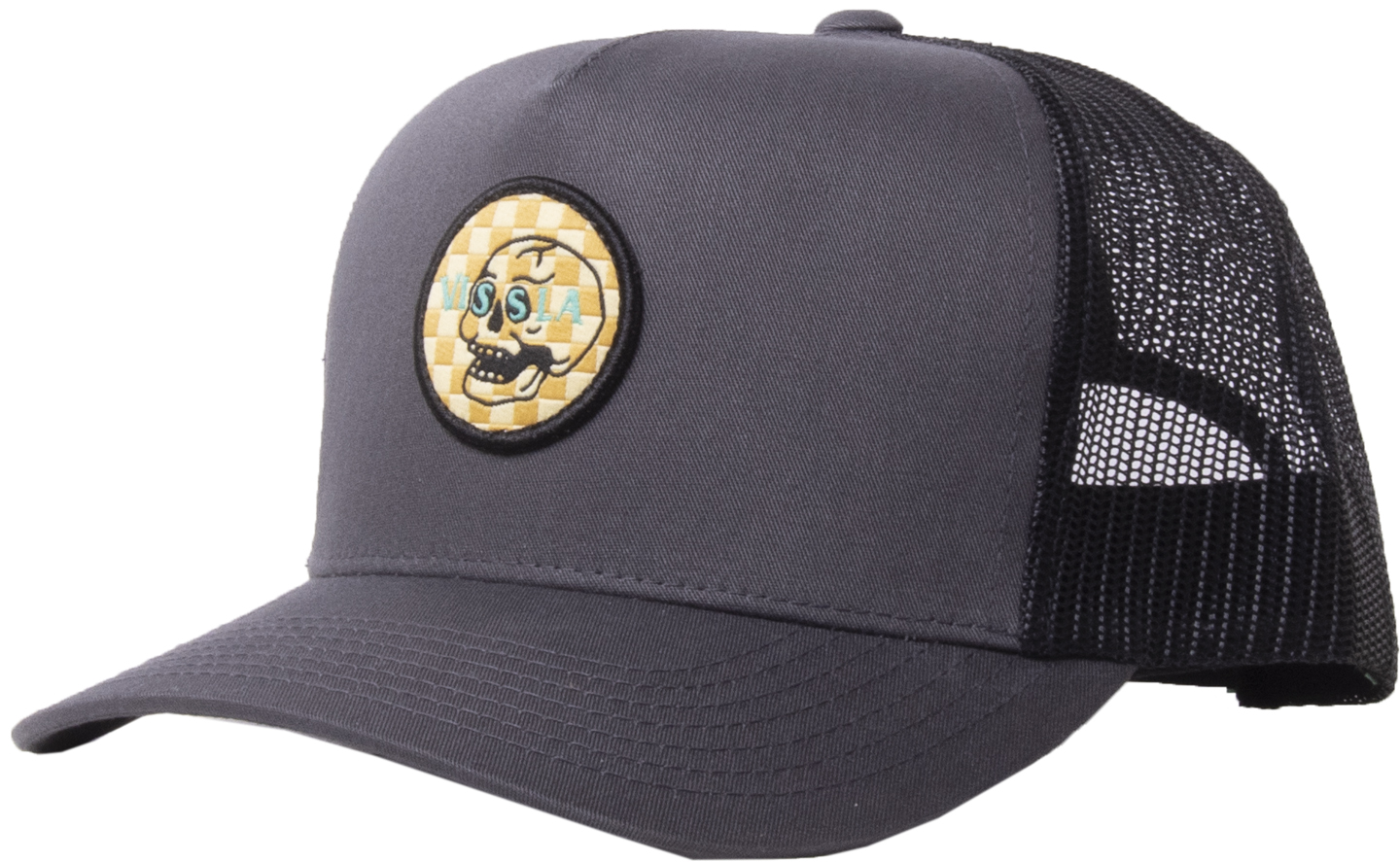 VISSLA☆RAISED BY ECO TRUCKER HAT刺繍グラフィック キャップ帽 VISSLA 21-22 ヴィスラ キャップ SOLID SETS ECO TRUCKER HAT