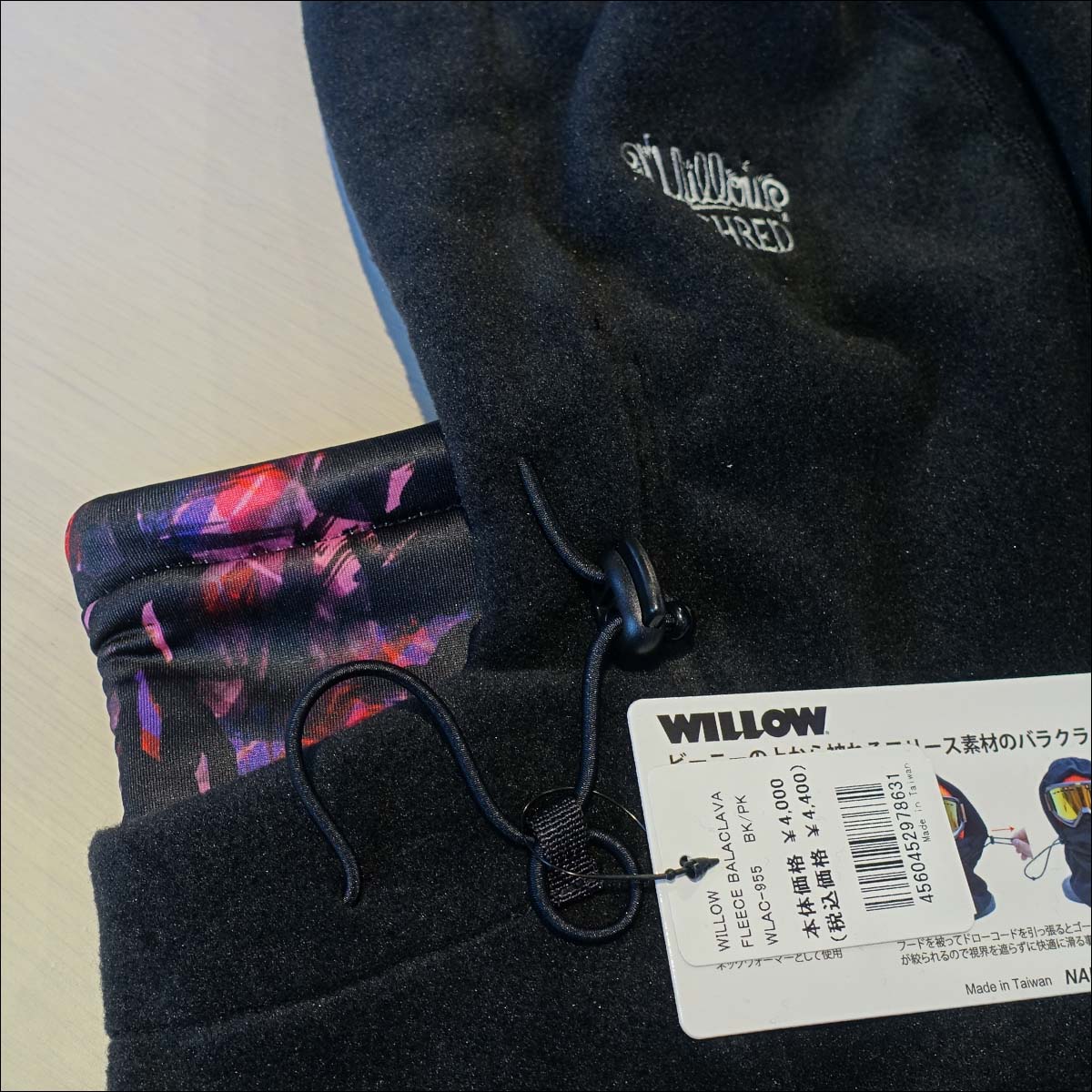 23/24 WILLOW ウィロー バラクラバ FLEECE BALACLAVA 目出し帽 フェイスカバー スキー スノボ メンズ ユニセックス  2023年/2024年 品番 WLAC-955 日本正規品