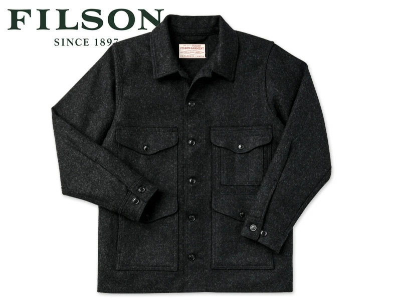 FILSON（フィルソン） MACKINAW WOOL CRUISER JACKET CHARCOAL マッキ