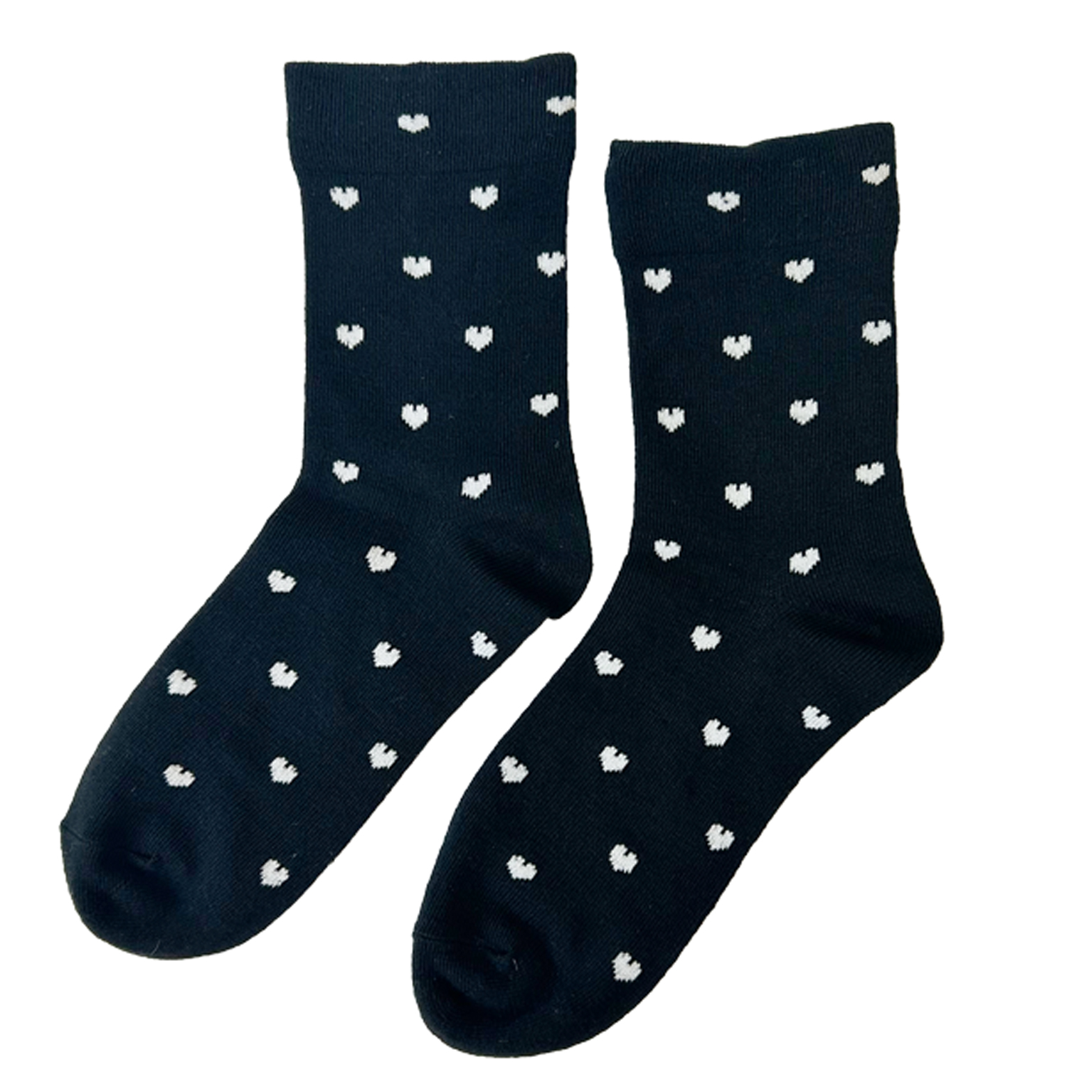 靴下 レディース ハート リボン モール クルーソックス 23-25cm