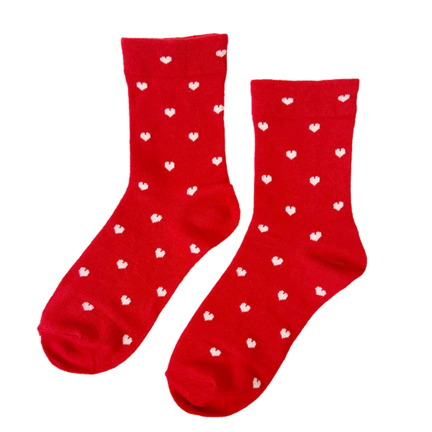 靴下 レディース ハート リボン モール クルーソックス 23-25cm