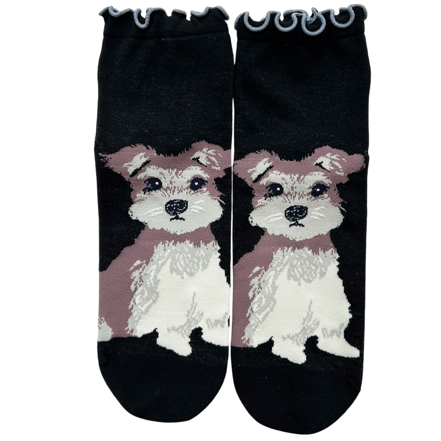 靴下 レディース 犬 柄 春夏 おしゃれ シュナウザー 柴犬 柴 トイ