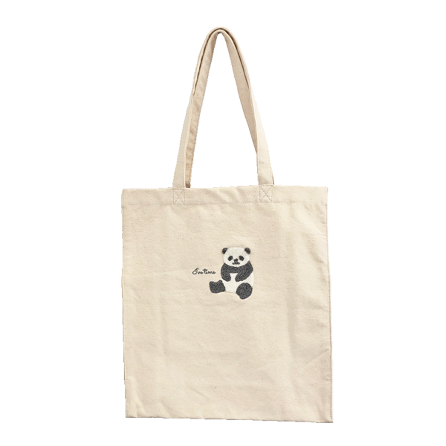 OKAJIMA 動物刺繍トートバッグ 中型 アニマルバッグ 刺繍トートバッグ シュナウザー パンダ 犬 グッズ