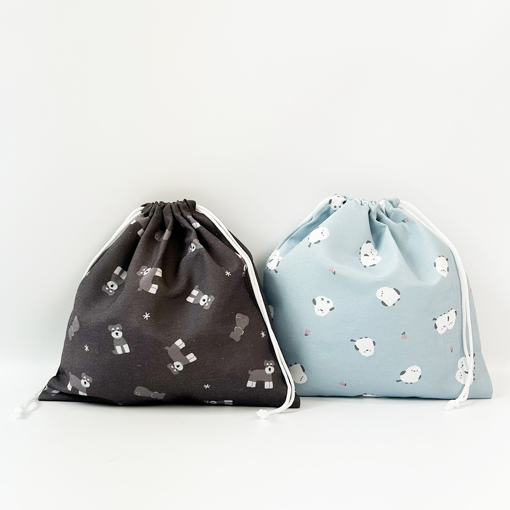 巾着袋 大きめ 30×30cm 子供 キッズ 体操服袋 お着替え袋 通園 通学