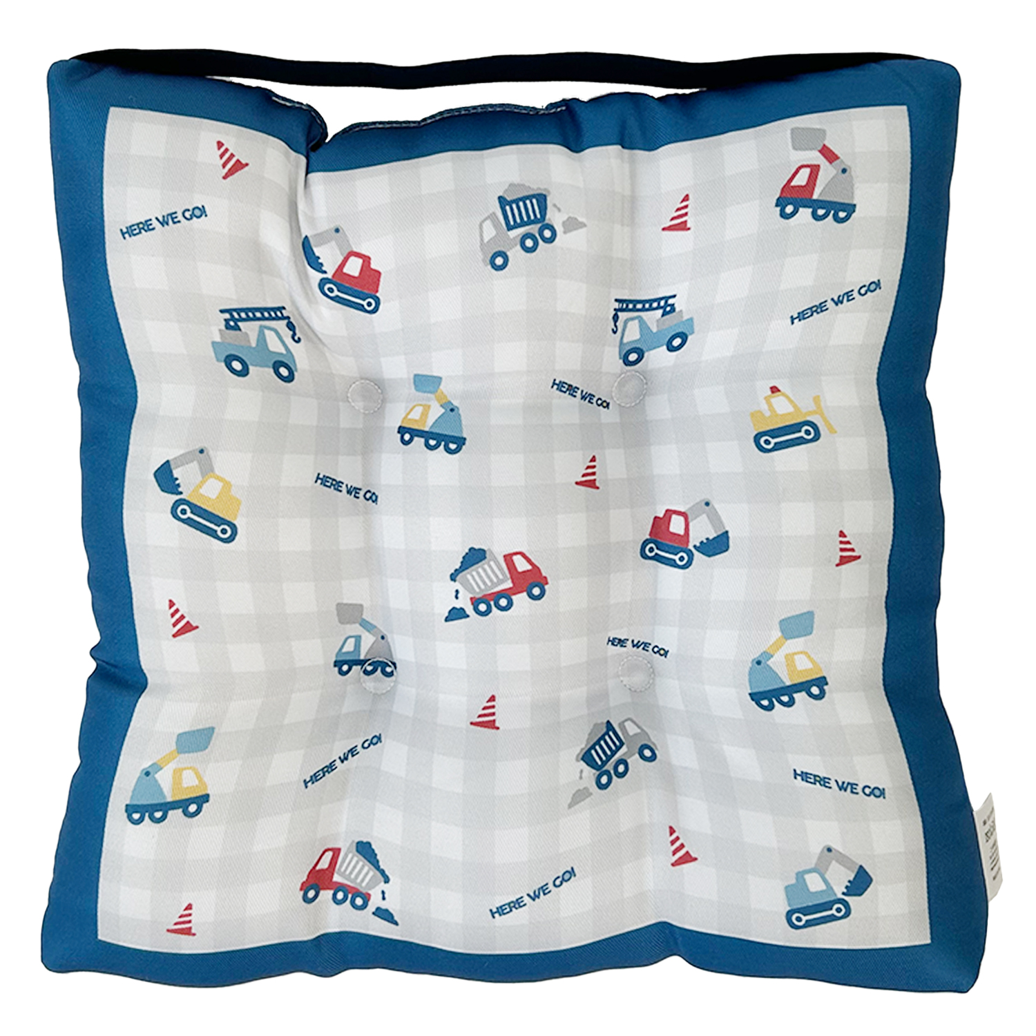 スクールクッション 座布団 椅子用 子ども用 ゴムひも付き シマエナガ