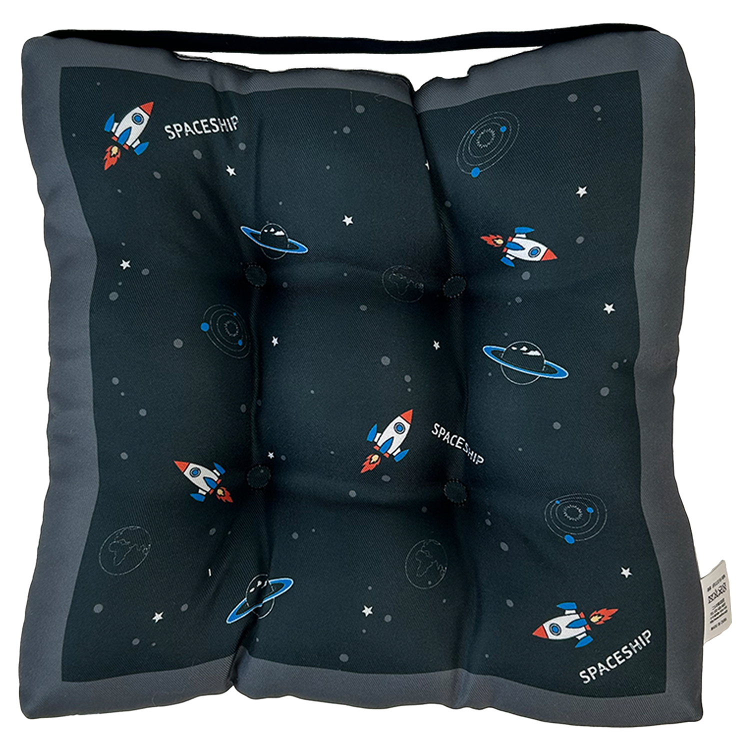 スクールクッション 座布団 椅子用 子ども用 ゴムひも付き シマエナガ