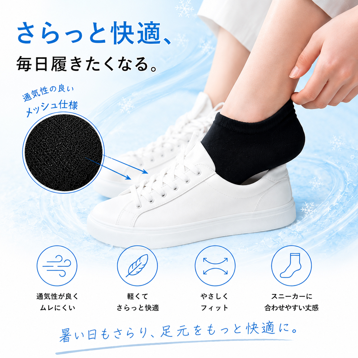 靴下 スニーカーソックス レディース 3足組 ...の詳細画像2