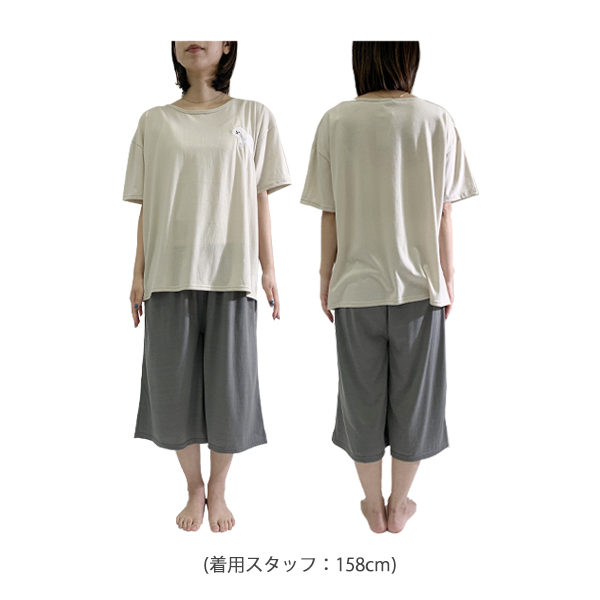 フリーサイズ❗婦人半袖Tシャツ+８分丈パンツ部屋着上下セットです Amazon | [ジェイストア] セットアップ 春 夏 夏物 夏服 半袖 t