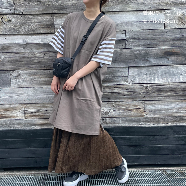 [ヴォルコム] [レディース] 半袖 Tシャツ (ボーダー)[ B0112102 / SITE LINEZ SS ] かわいい RST_ラスト S tシャツ レディース 半袖 綿 ロング ゆったり カジュアル