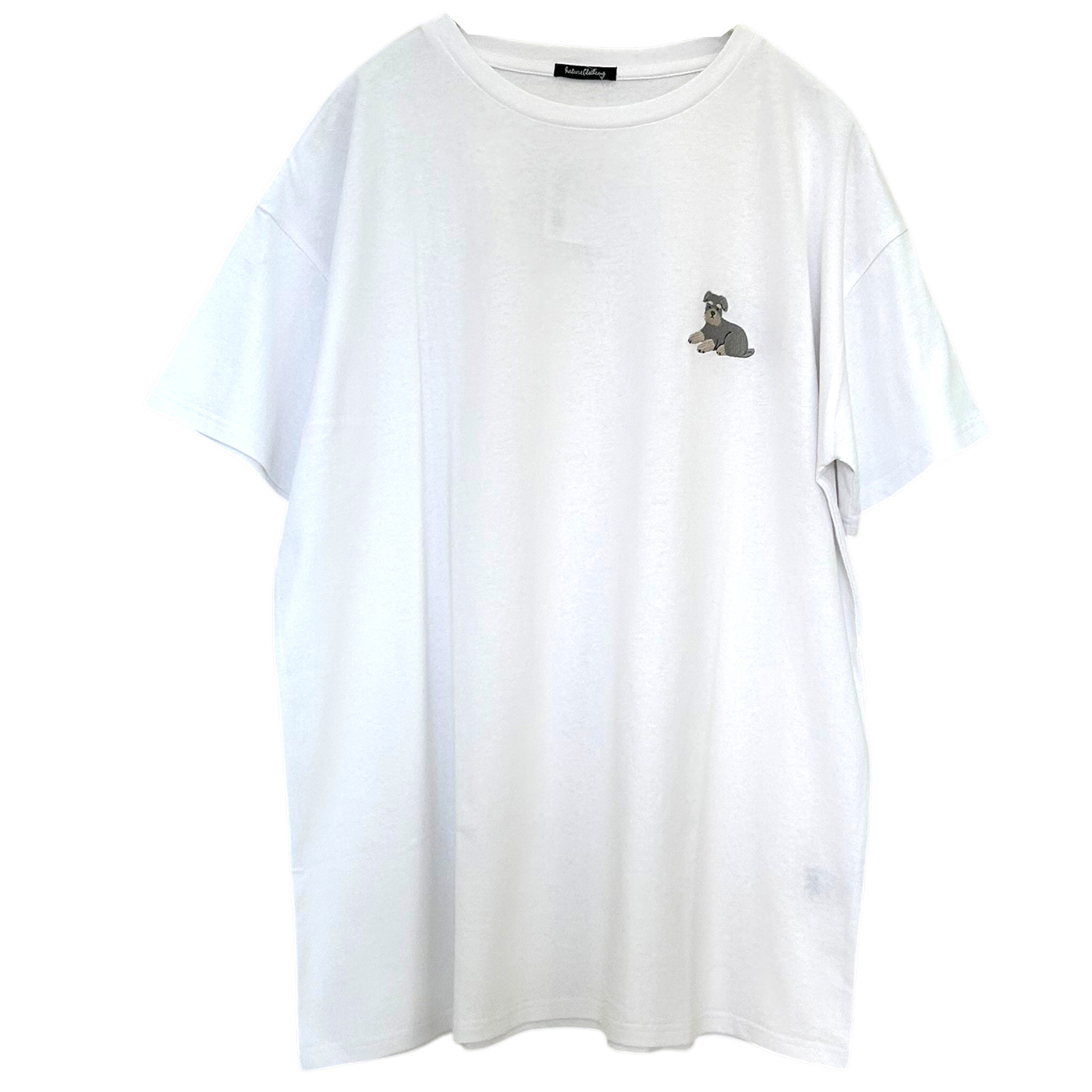 Tシャツ レディース 半袖 ワンポイント刺繍 ビッグTシャツ 綿100