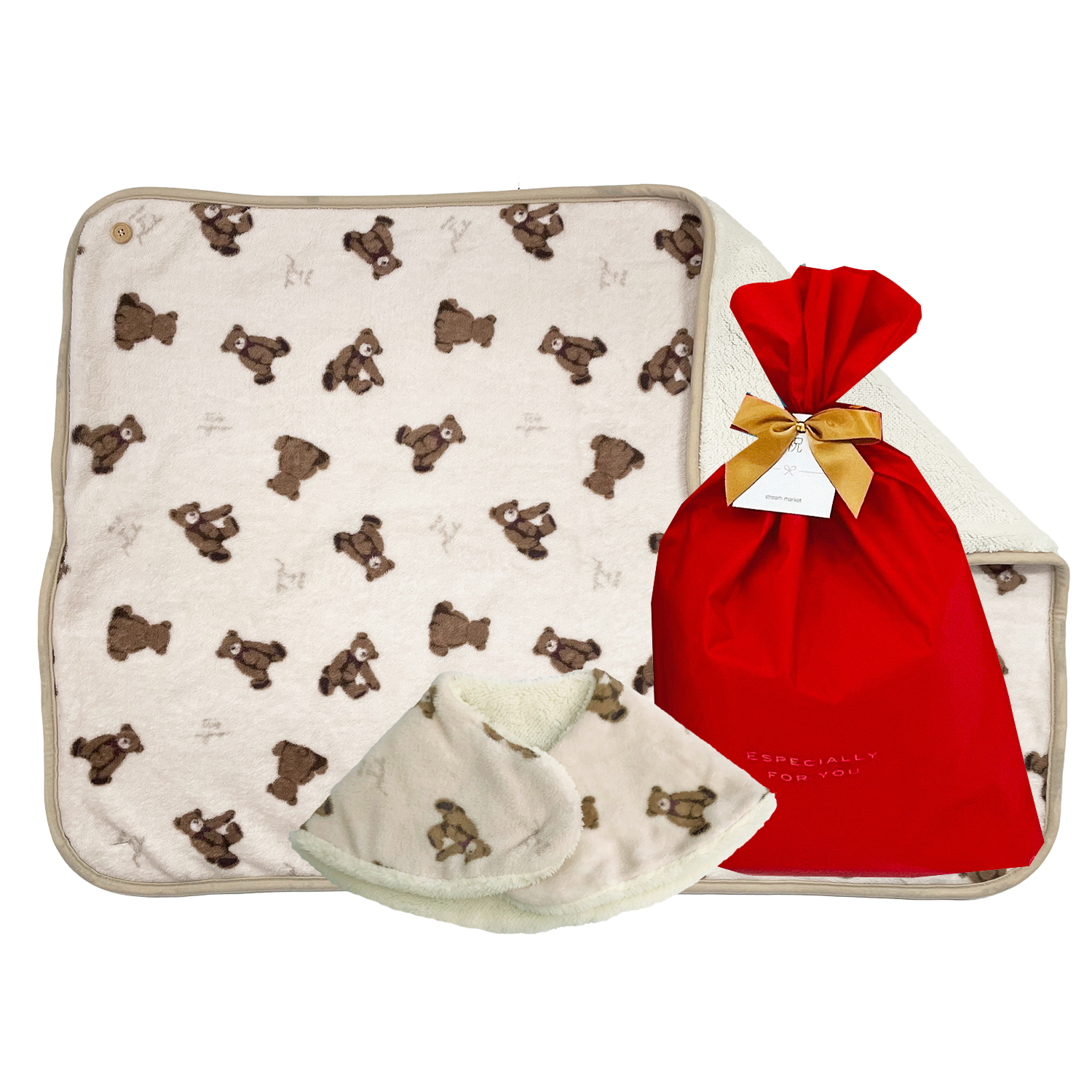 ひざ掛け かわいい おしゃれ ブランケット おやすみマフラー セット