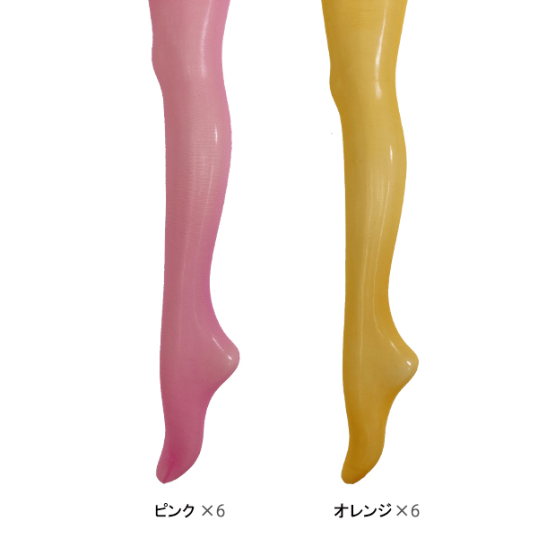 完璧主義 レディース タイツ 夏用 6足組 カラータイツ 薄手 20デニール その他