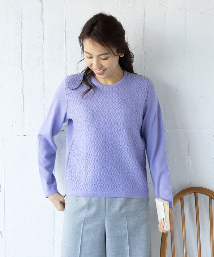 【したレリア】 Leilian 編み柄セーター ストライプデパートメントPayPayモール店 - 通販 - PayPayモール したレリア