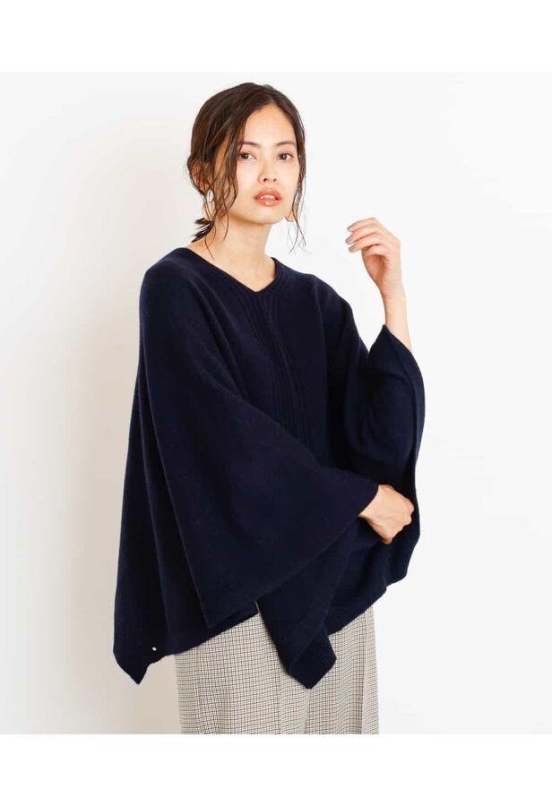 ンチェンジ MICHEL - 通販 - PayPayモール KLEIN ポンチョタイプニットプルオーバー ストライプデパートメントPayPayモール店 こなしポイ