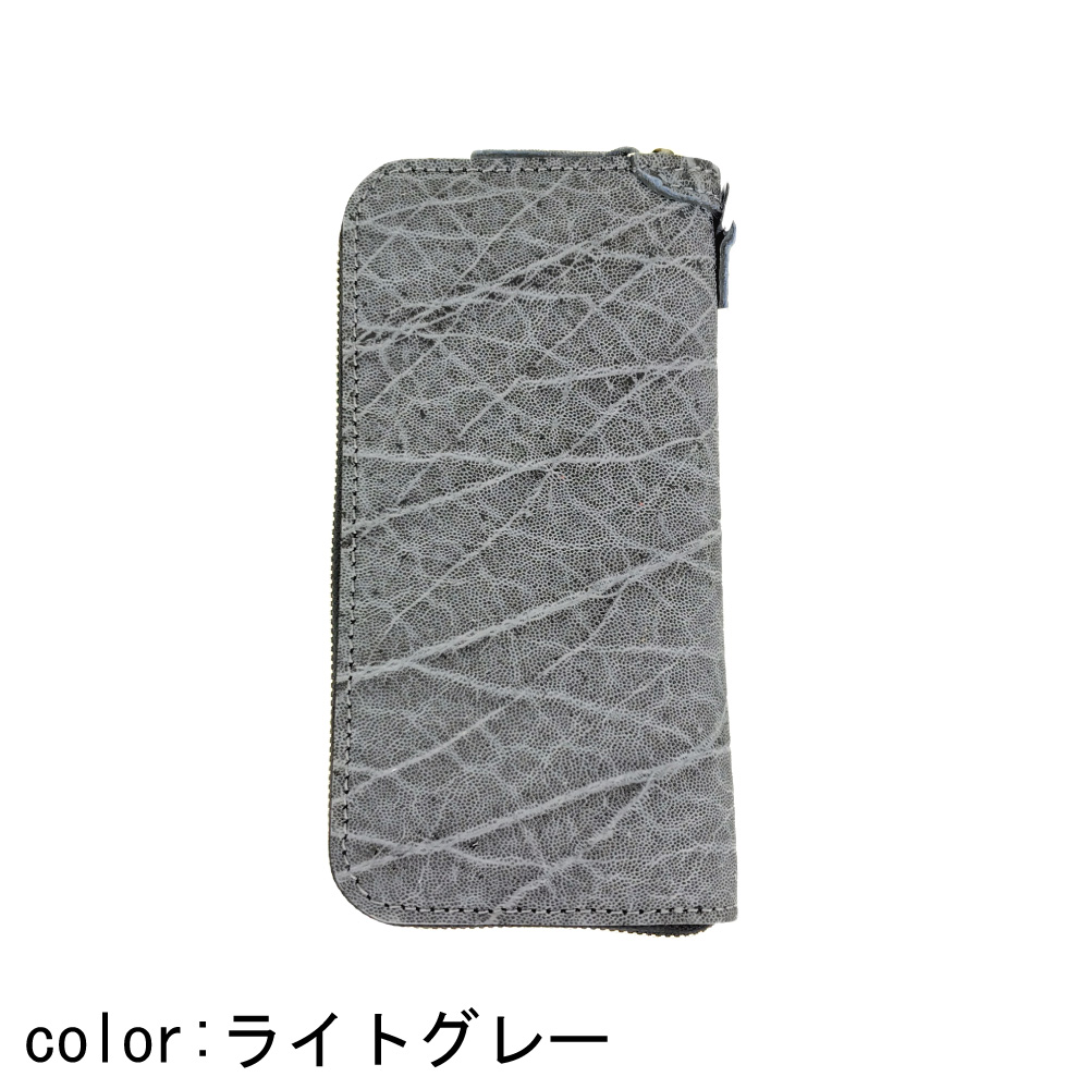 KC,s ケイシイズ ラウンドジップ4 姫路黒桟革 エレファントレザー 象革 漆 財布 ロング ウォレット 希少革 限定品 牛革 kcs-kzl-elの画像