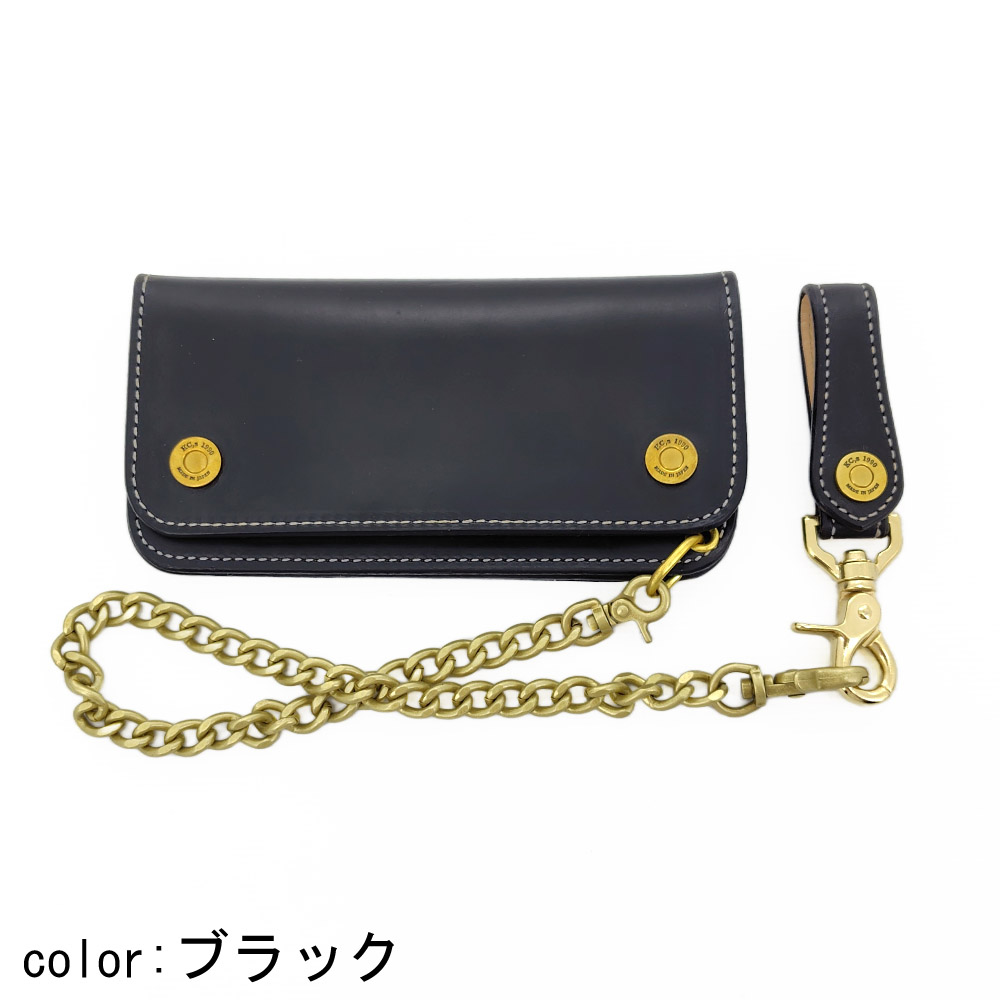 KC,s ケイシイズ トラッカー ホーウィン クロムエクセル 牛革 本革 財布 ロングウォレット スリム キーリング チェーン KMW043 | KC,s | 01