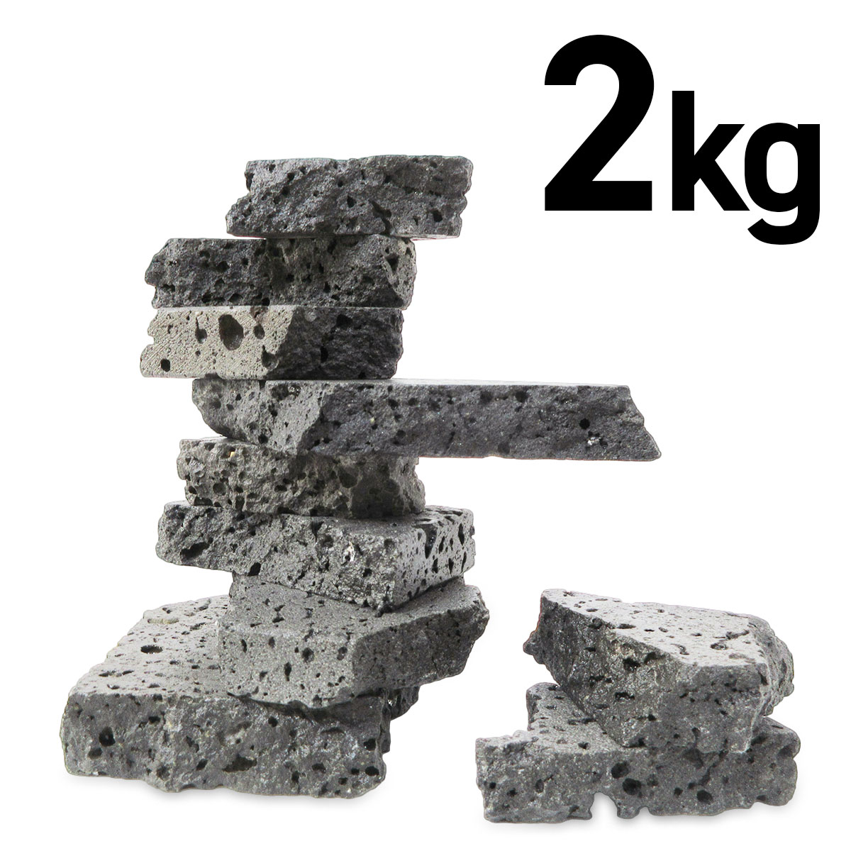 水槽用天然石 2kg 溶岩石プレート アクアリウム 石 レイアウト